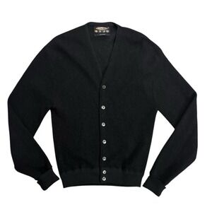 Vtg 70s‎ Manhattan Cardigan Sweater 100% Alpaca Kurt Cobain Rockabilly Men's M